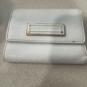 Marc By Marc Jacobs White Leather Wallet Minimalist Design